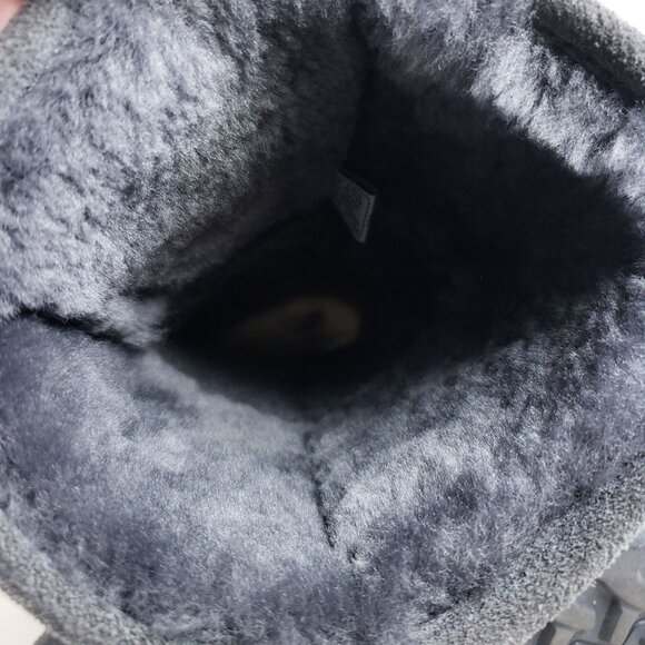 Bearpaw Womens Gray Suede Winter Boots Size 8 With Faux Fur Lining & Durable - Picture 7 of 9